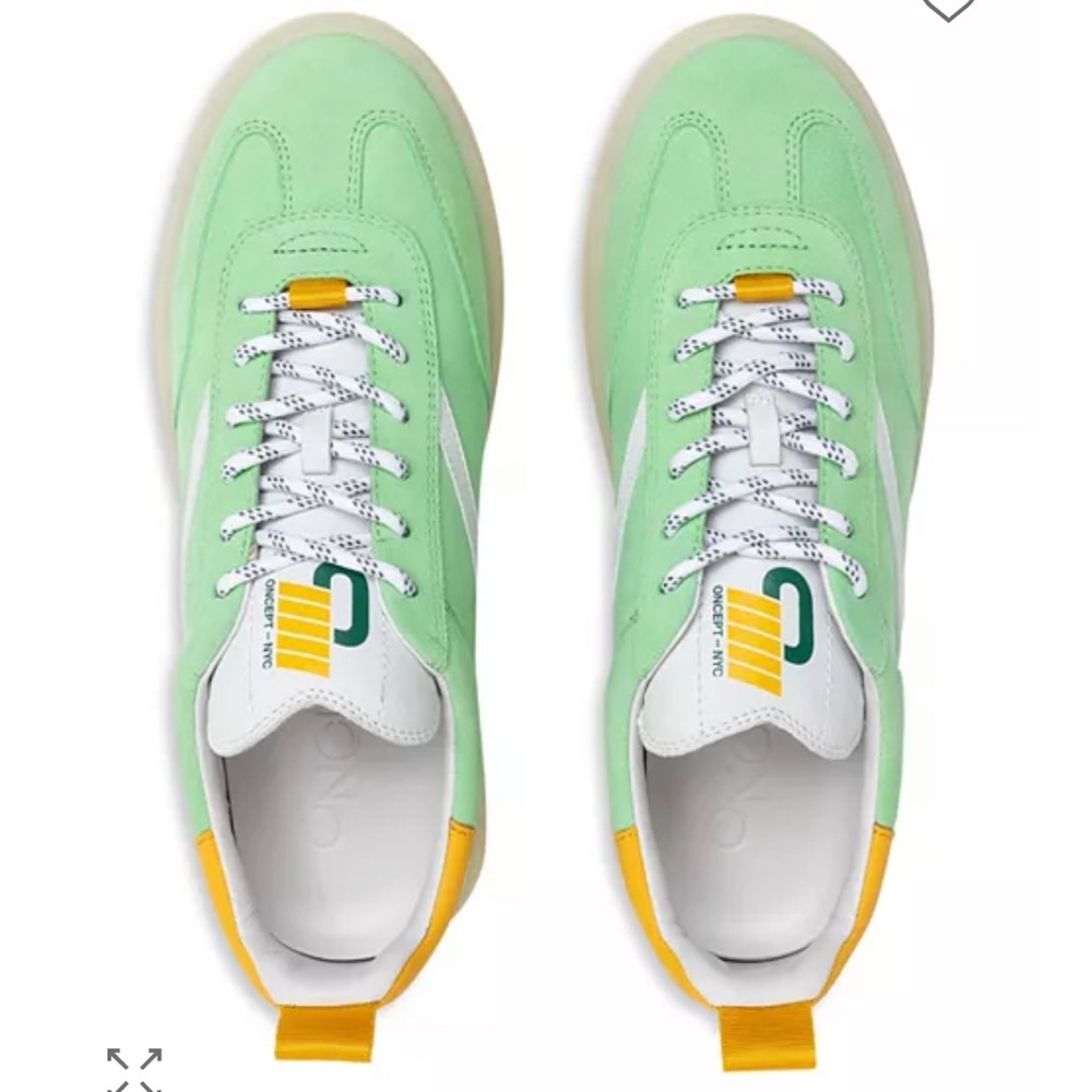 Women's Oncept Green and Yellow Athletic Shoes - Size 7.5 with box and tote. - Picture 2 of 9